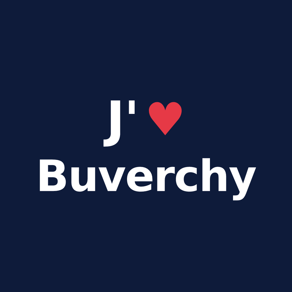 T-shirt personnalisé Buverchy — design J'aime Buverchy