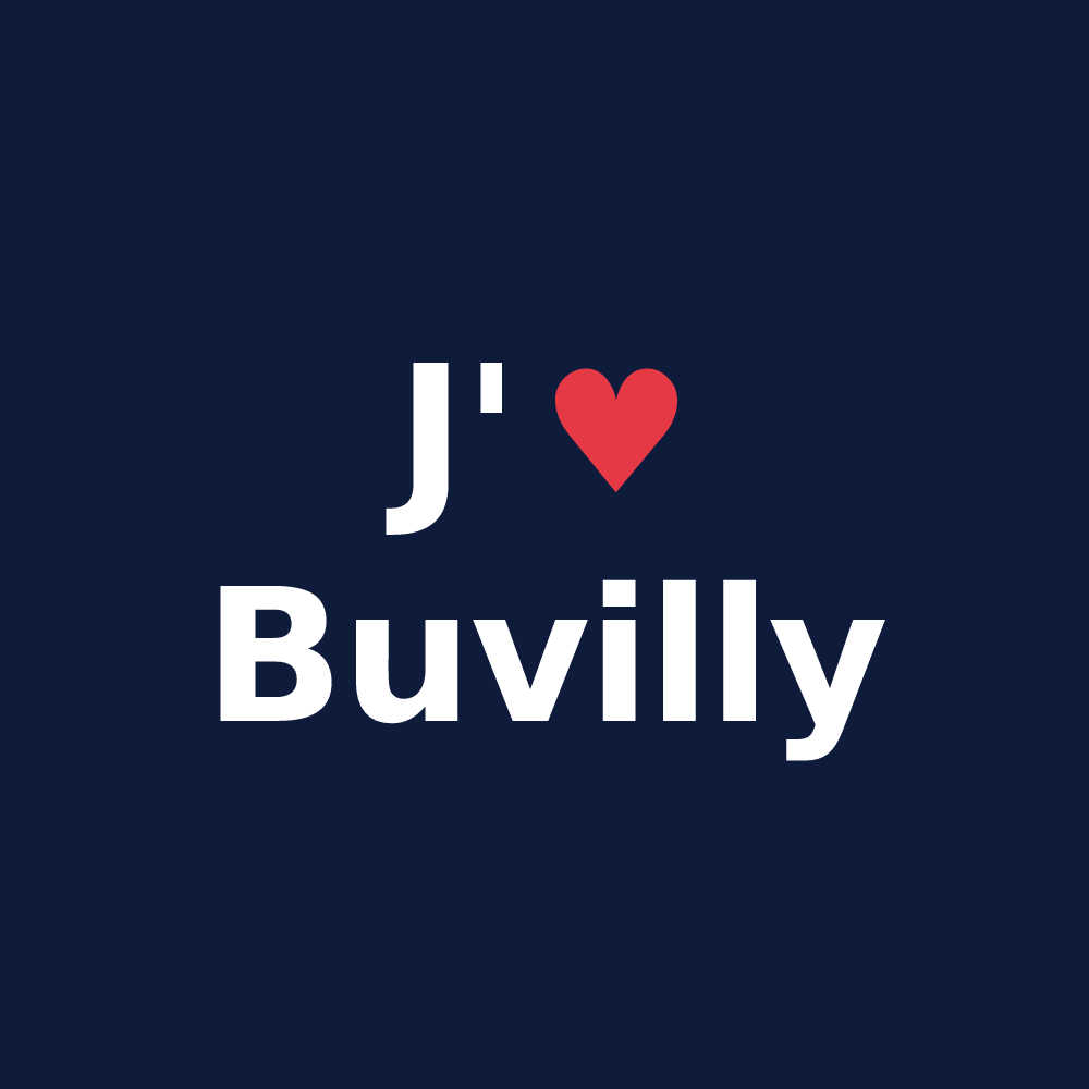 T-shirt personnalisé Buvilly — design J'aime Buvilly