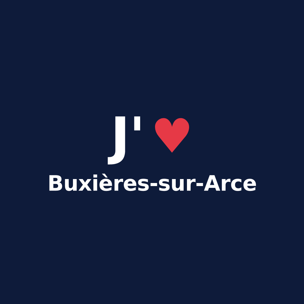 T-shirt personnalisé Buxières-sur-Arce — design J'aime Buxières-sur-Arce