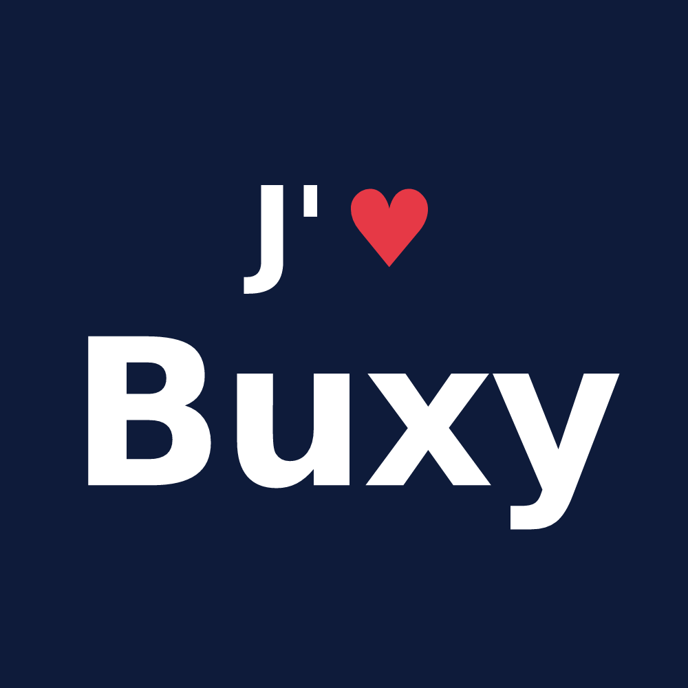 T-shirt personnalisé Buxy — design J'aime Buxy
