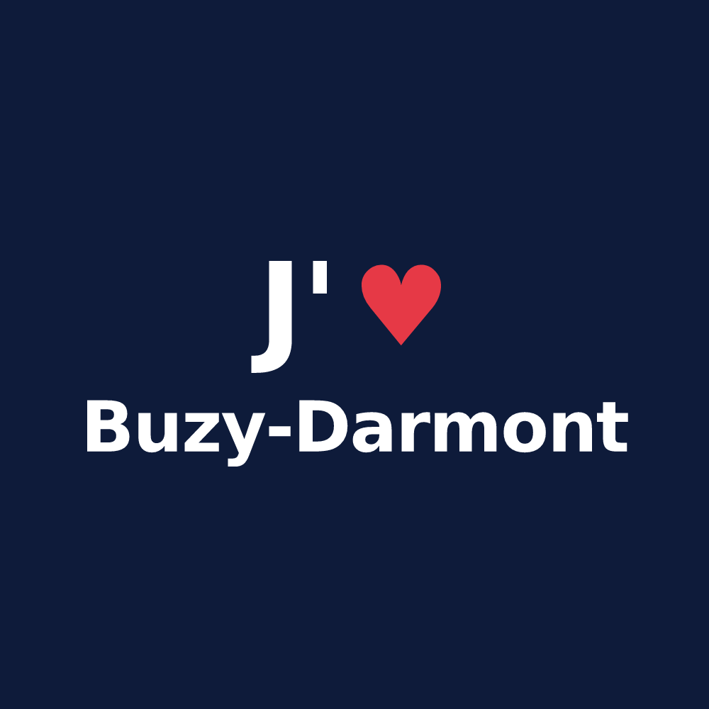 T-shirt personnalisé Buzy-Darmont — design J'aime Buzy-Darmont
