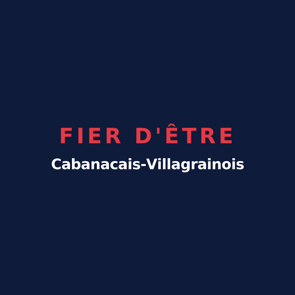 T-shirt « Fier d'être Cabanacais-Villagrainois » — design pour Cabanac-et-Villagrains