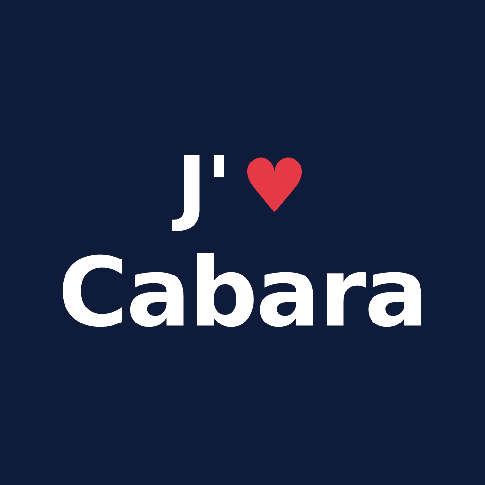 T-shirt personnalisé Cabara — design J'aime Cabara