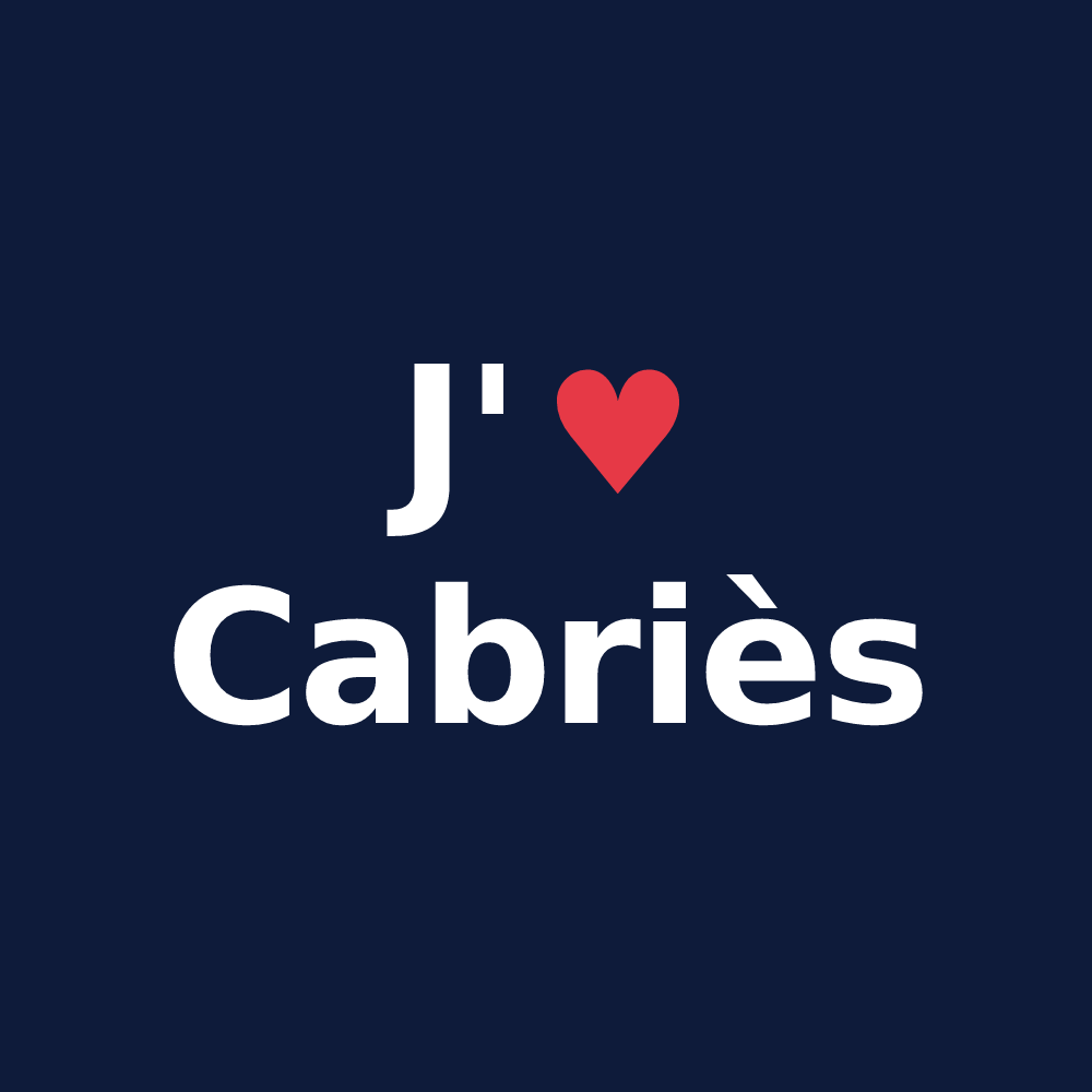 T-shirt personnalisé Cabriès — design J'aime Cabriès