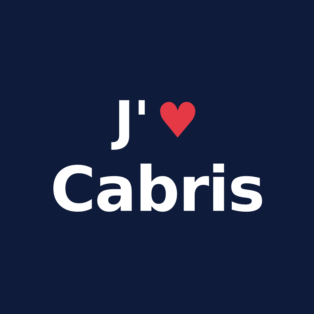 T-shirt personnalisé Cabris — design J'aime Cabris