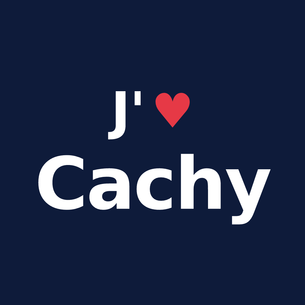T-shirt personnalisé Cachy — design J'aime Cachy