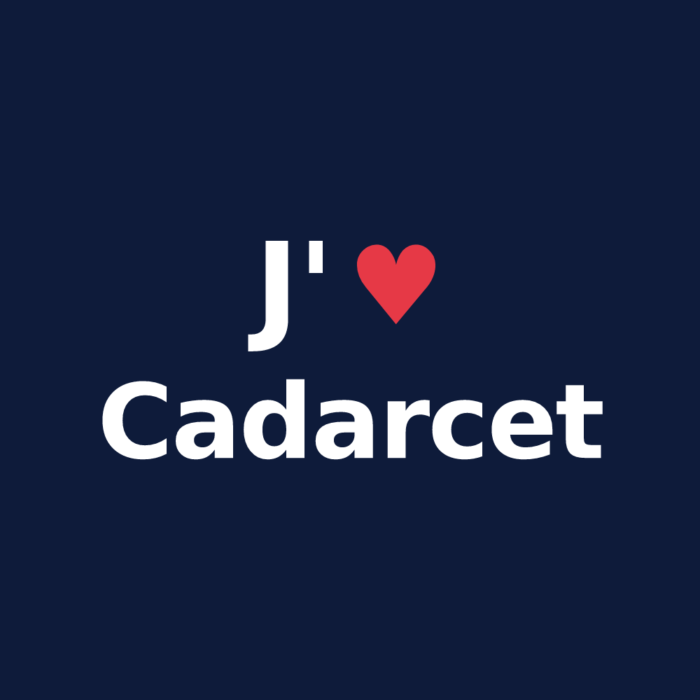 T-shirt personnalisé Cadarcet — design J'aime Cadarcet