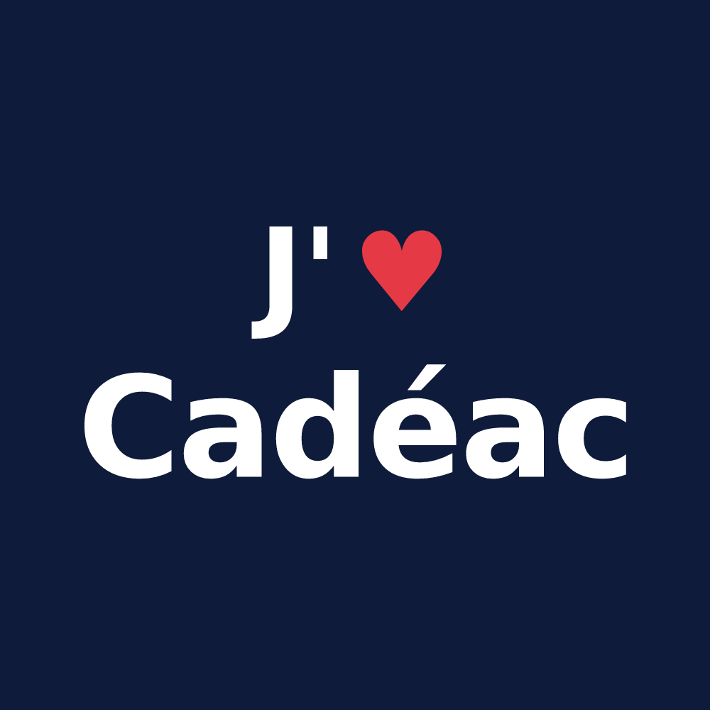T-shirt personnalisé Cadéac — design J'aime Cadéac