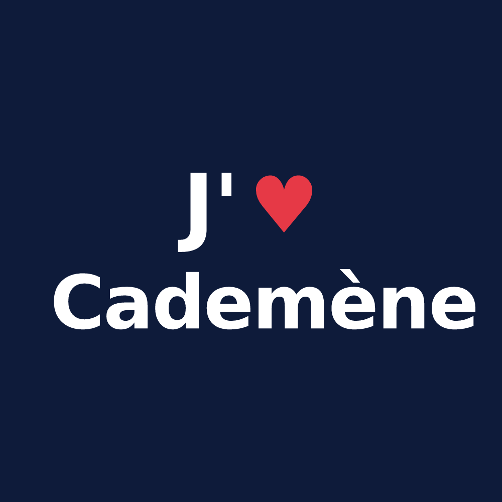 T-shirt personnalisé Cademène — design J'aime Cademène