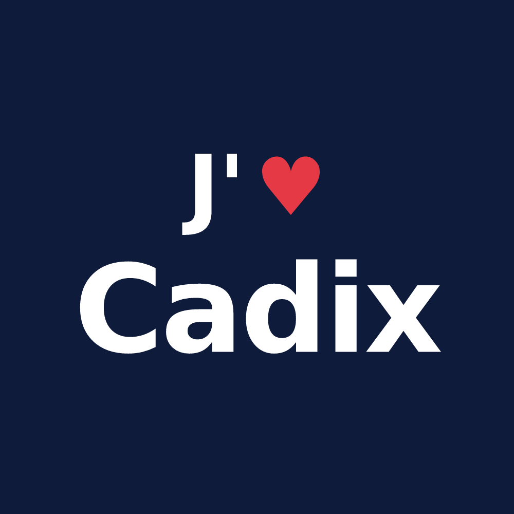 T-shirt personnalisé Cadix — design J'aime Cadix