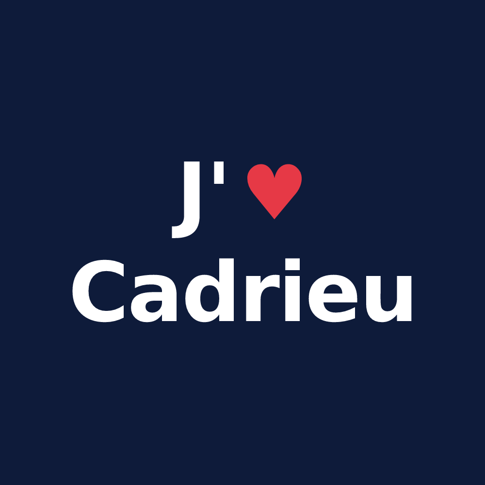 T-shirt personnalisé Cadrieu — design J'aime Cadrieu