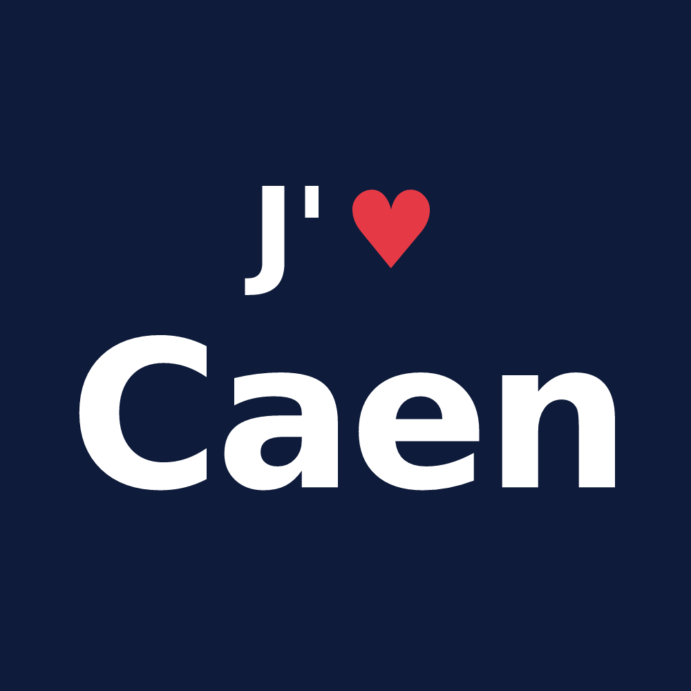 T-shirt personnalisé Caen — design J'aime Caen