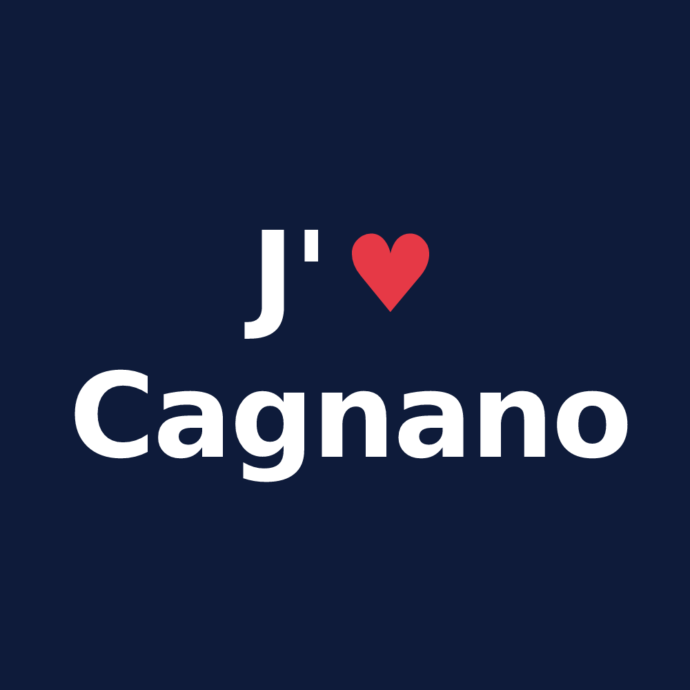 T-shirt personnalisé Cagnano — design J'aime Cagnano