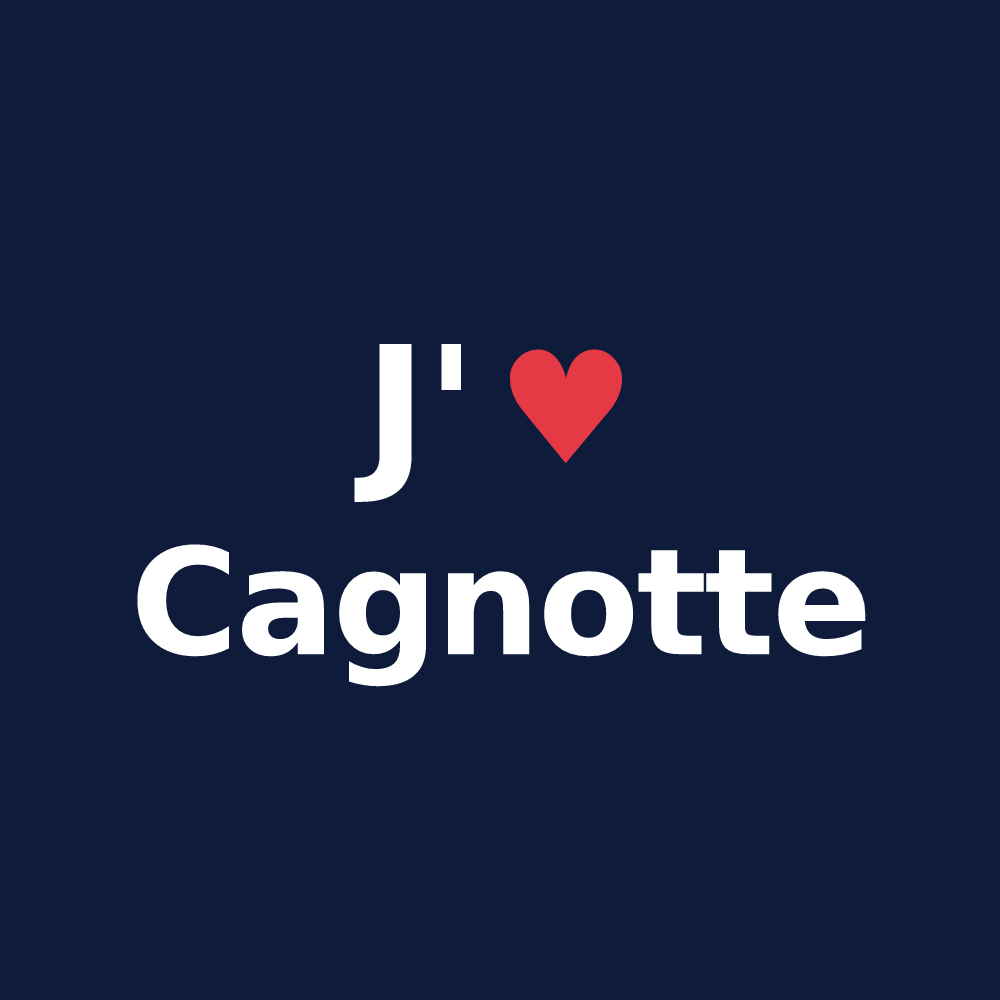 T-shirt personnalisé Cagnotte — design J'aime Cagnotte