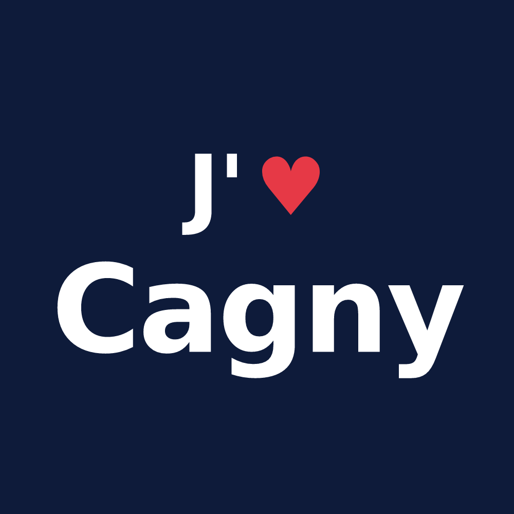 T-shirt personnalisé Cagny — design J'aime Cagny