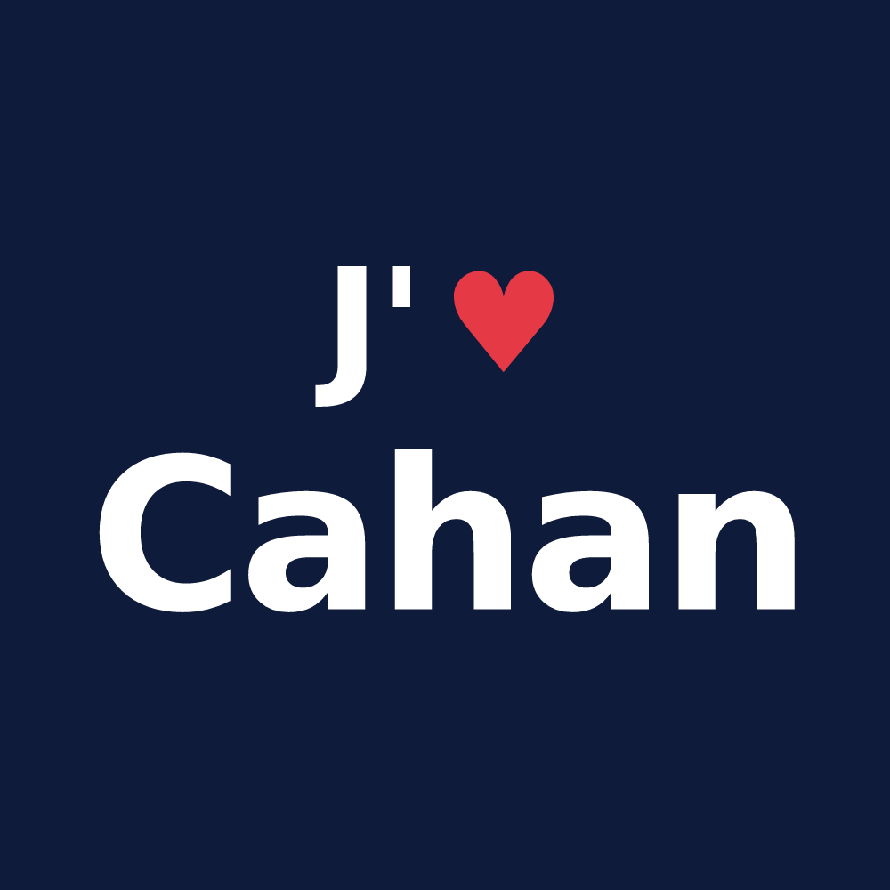 T-shirt personnalisé Cahan — design J'aime Cahan