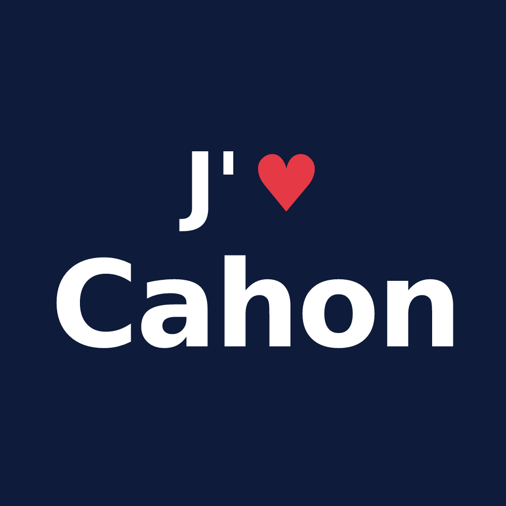 T-shirt personnalisé Cahon — design J'aime Cahon