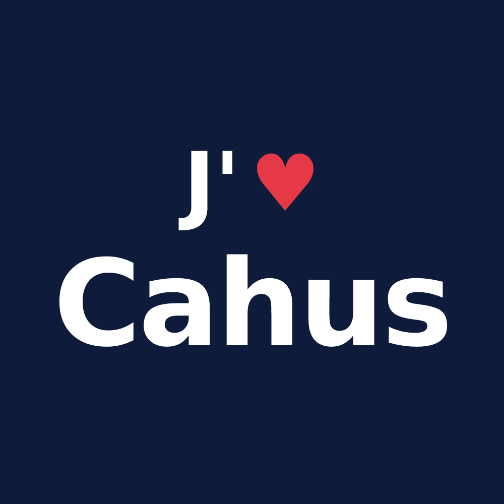 T-shirt personnalisé Cahus — design J'aime Cahus