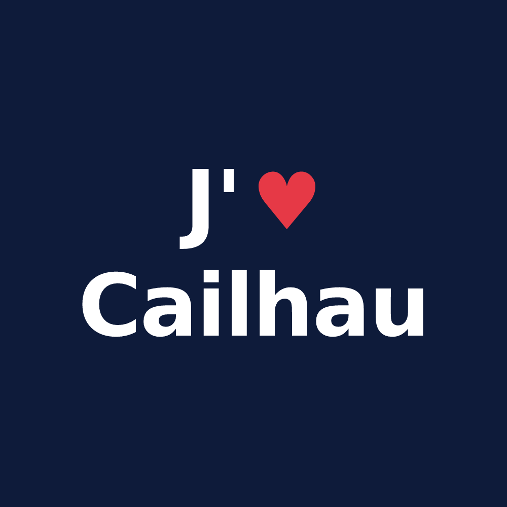 T-shirt personnalisé Cailhau — design J'aime Cailhau