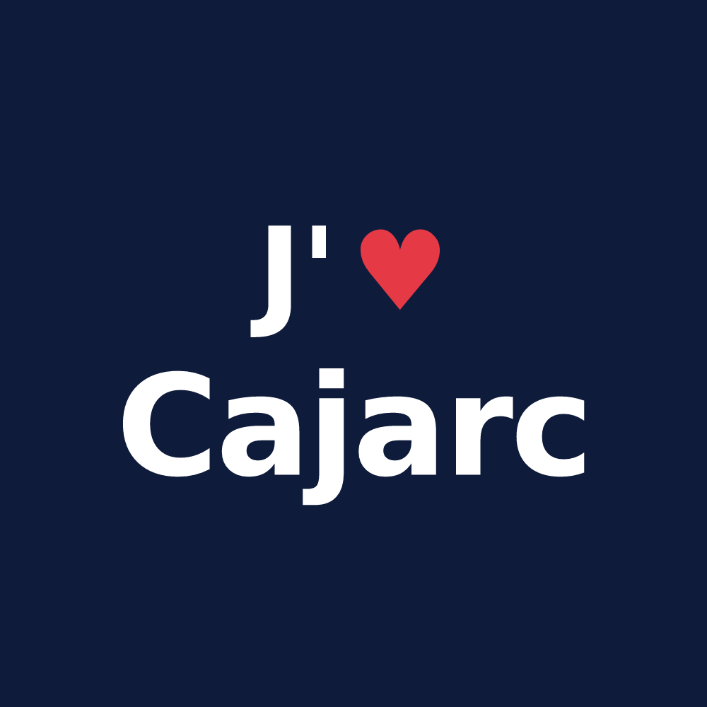 T-shirt personnalisé Cajarc — design J'aime Cajarc