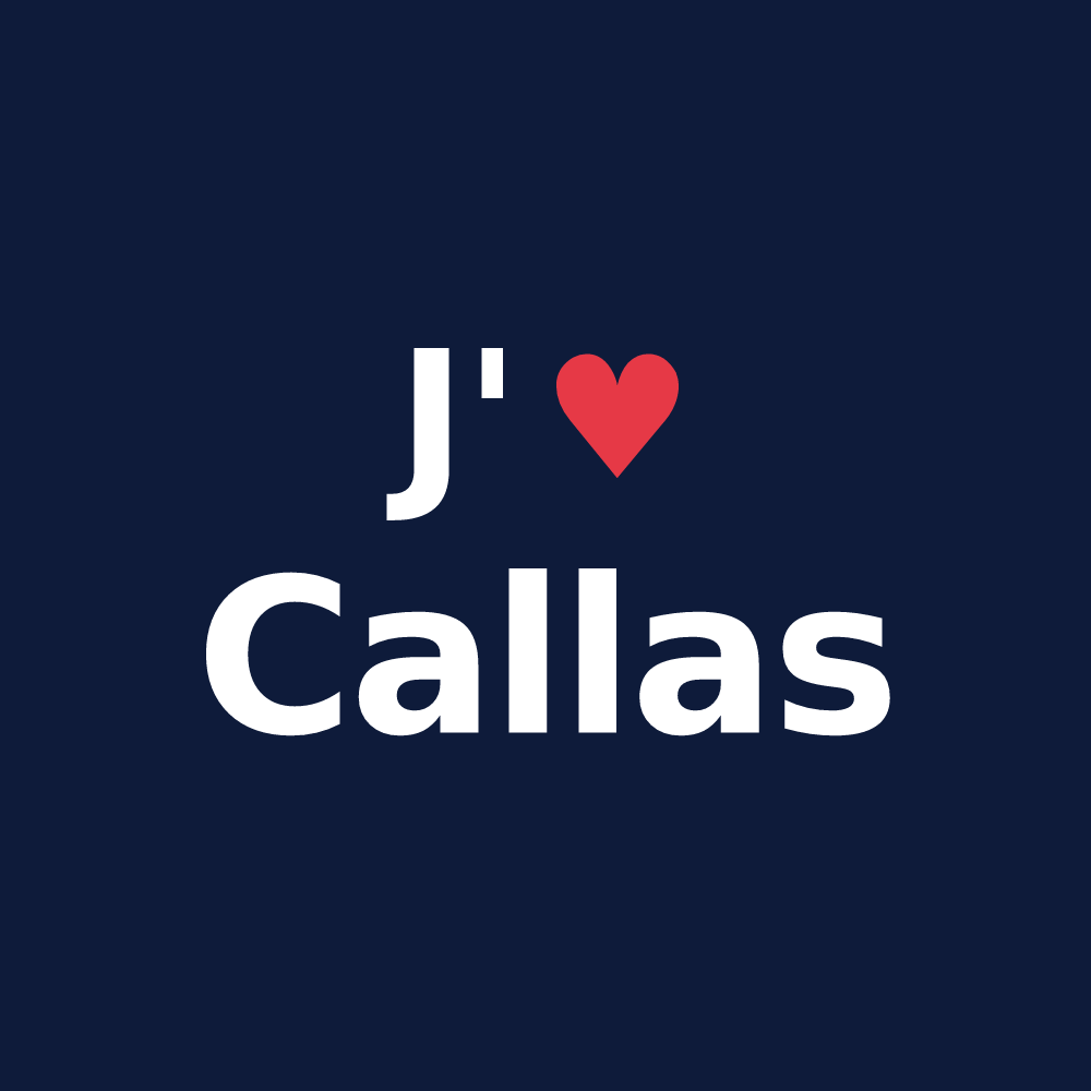 T-shirt personnalisé Callas — design J'aime Callas