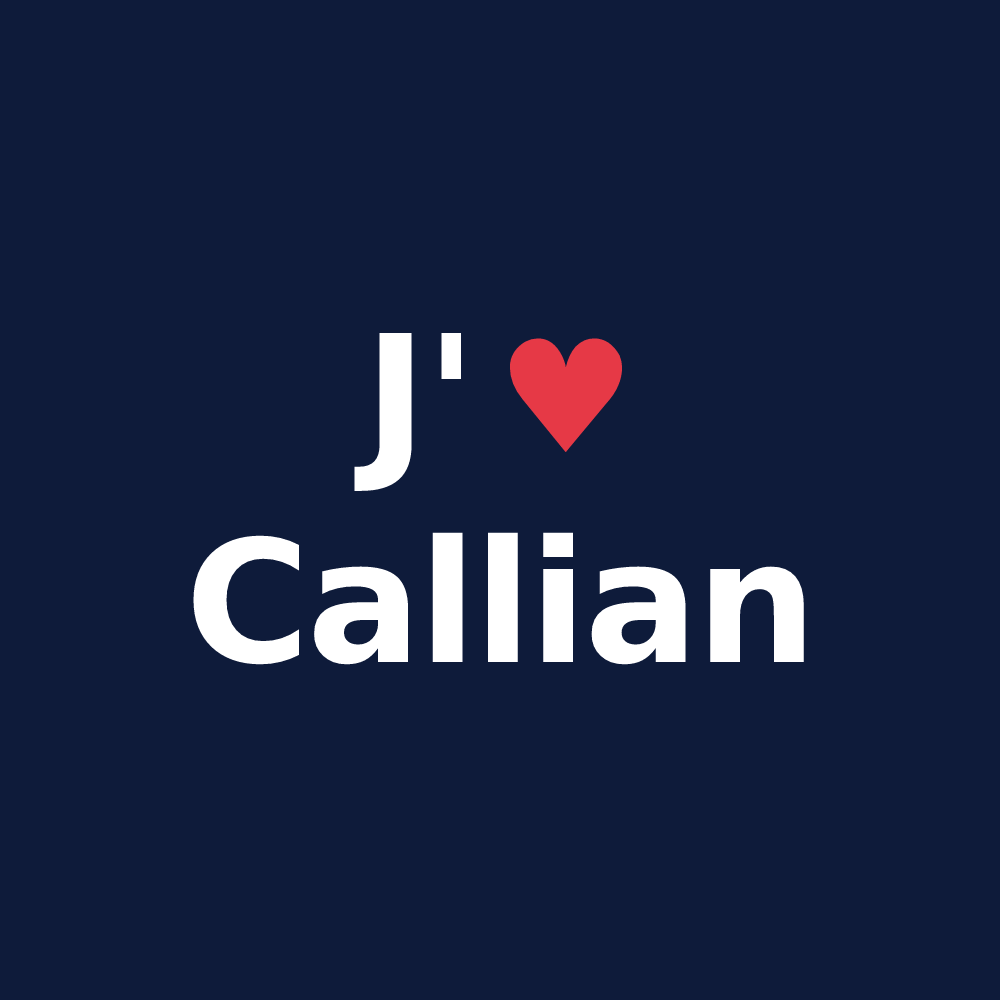 T-shirt personnalisé Callian — design J'aime Callian