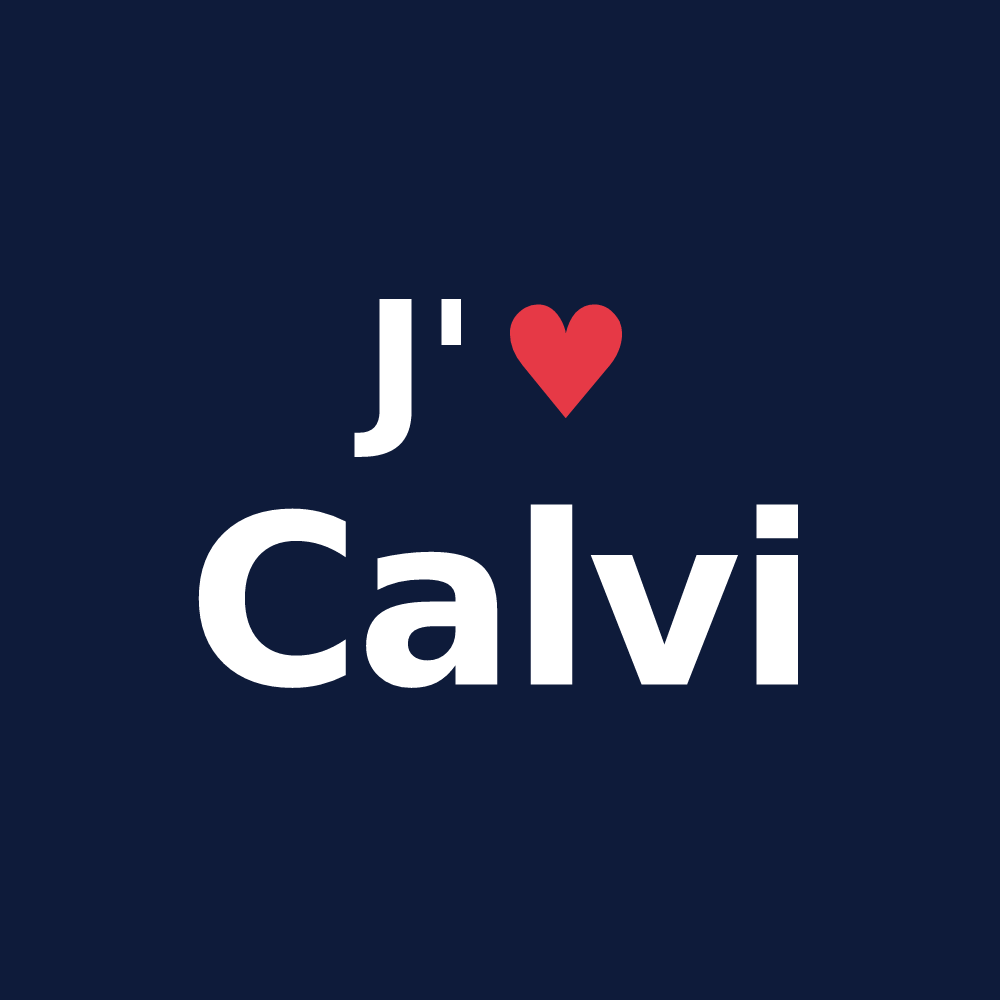 T-shirt personnalisé Calvi — design J'aime Calvi