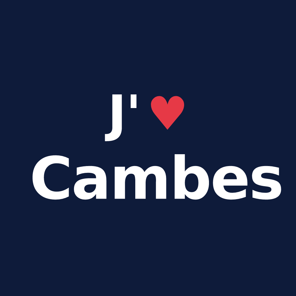 T-shirt personnalisé Cambes — design J'aime Cambes