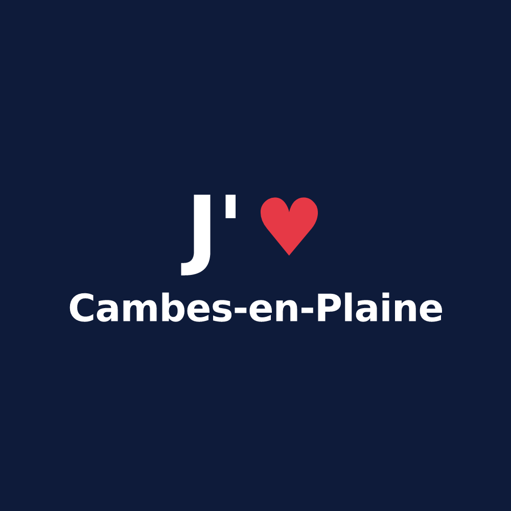 T-shirt personnalisé Cambes-en-Plaine — design J'aime Cambes-en-Plaine