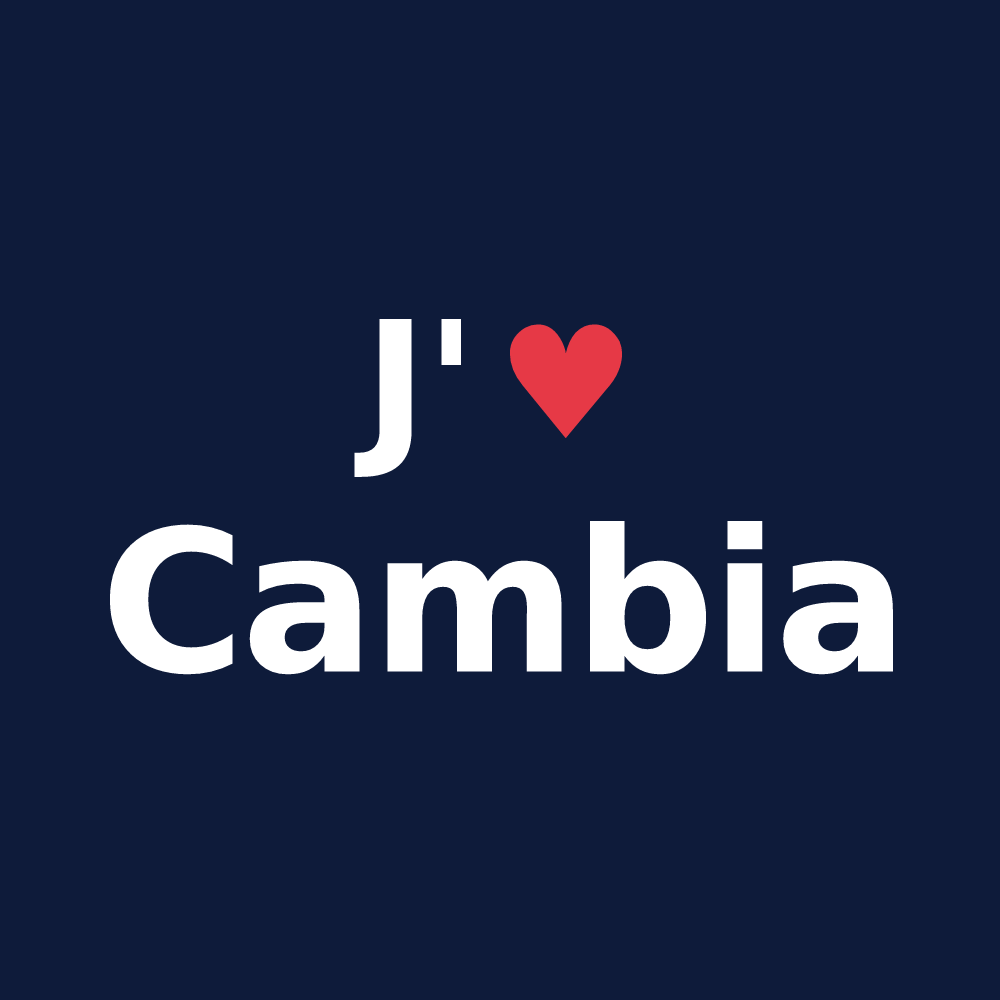 T-shirt personnalisé Cambia — design J'aime Cambia