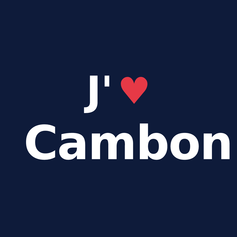 T-shirt personnalisé Cambon — design J'aime Cambon