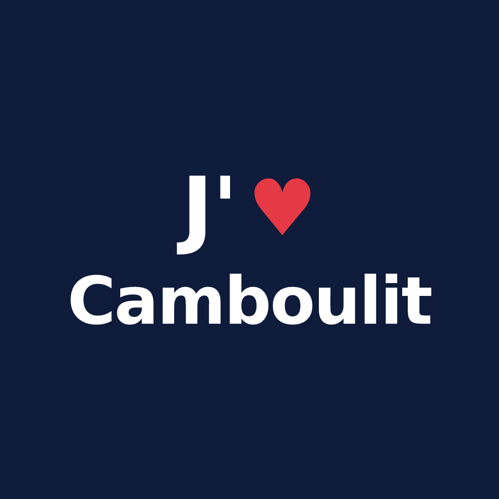 T-shirt personnalisé Camboulit — design J'aime Camboulit