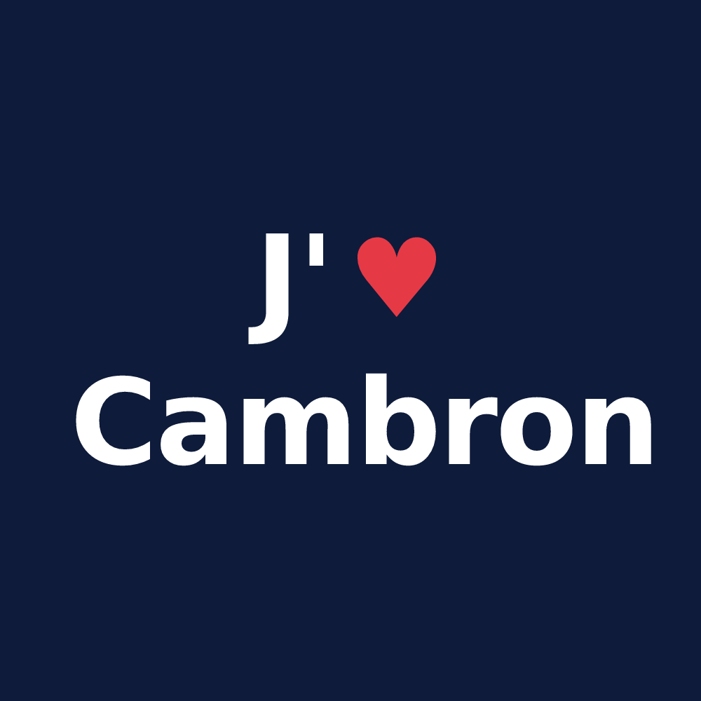 T-shirt personnalisé Cambron — design J'aime Cambron