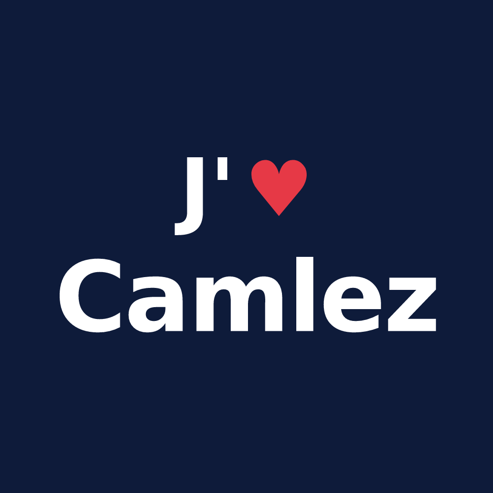 T-shirt personnalisé Camlez — design J'aime Camlez