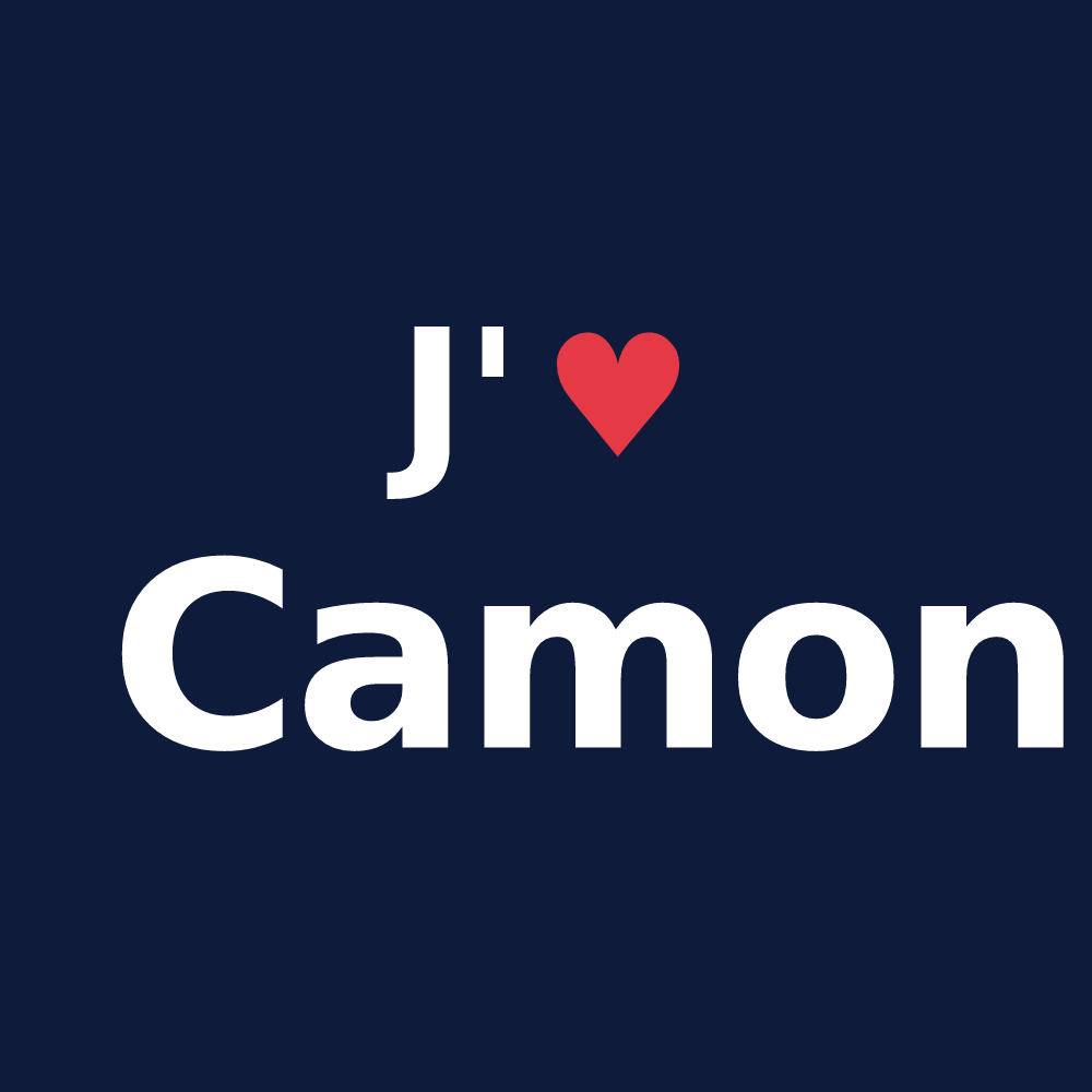 T-shirt personnalisé Camon — design J'aime Camon