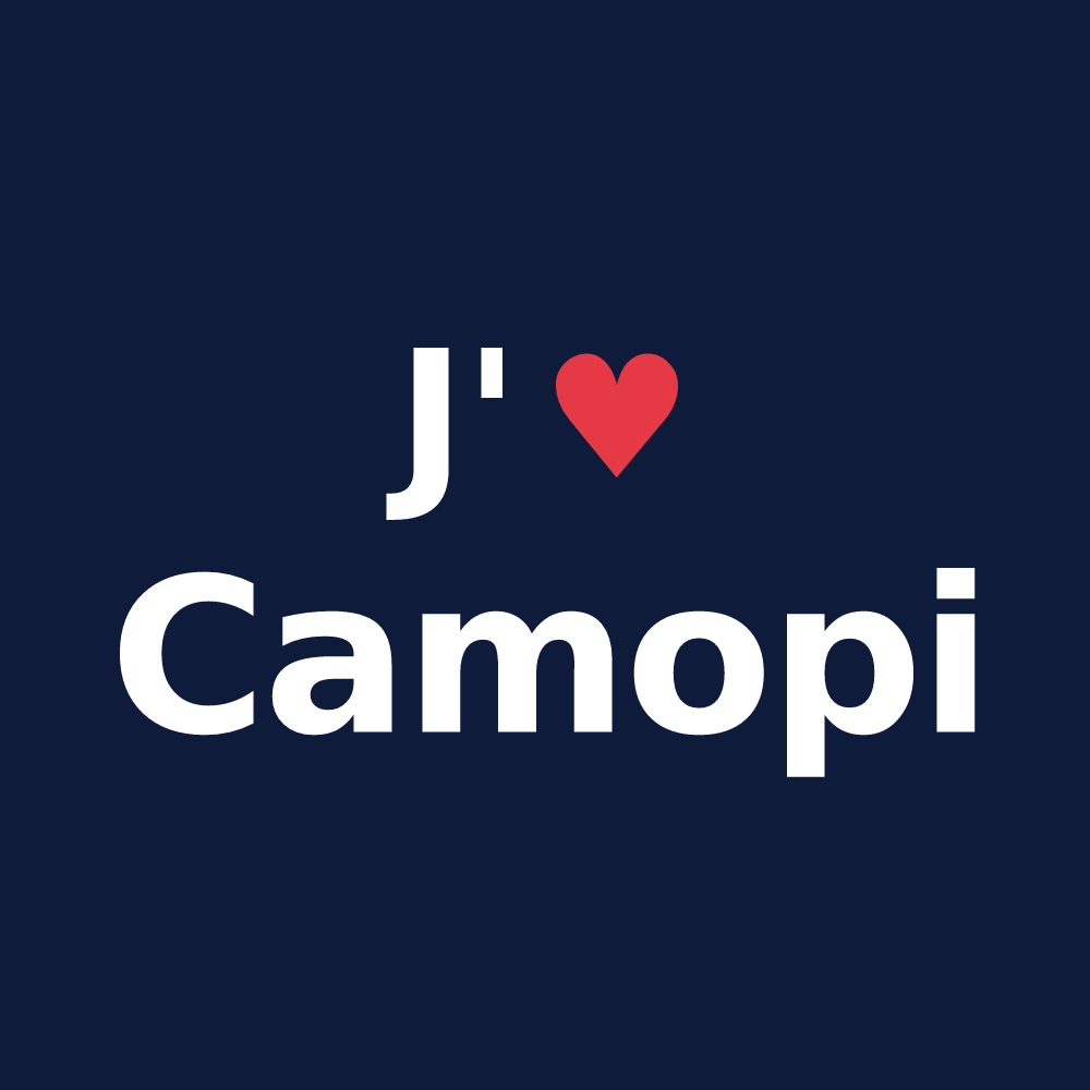 T-shirt personnalisé Camopi — design J'aime Camopi