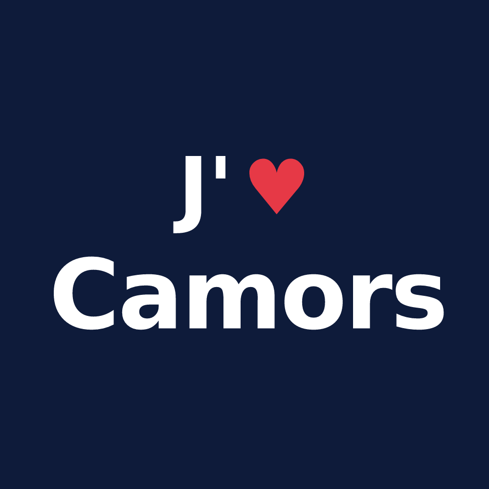 T-shirt personnalisé Camors — design J'aime Camors