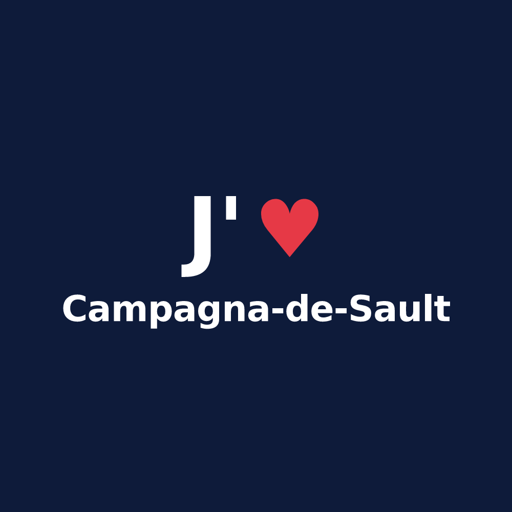 T-shirt personnalisé Campagna-de-Sault — design J'aime Campagna-de-Sault