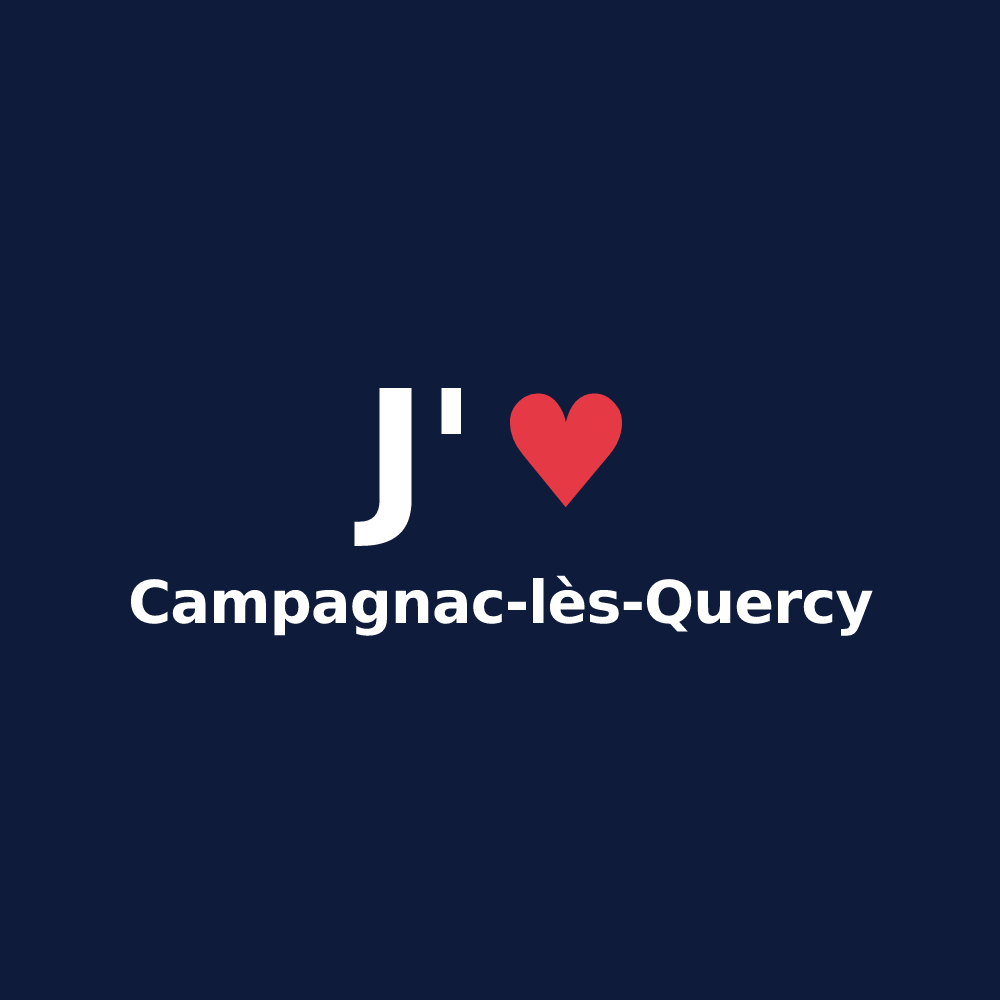 T-shirt personnalisé Campagnac-lès-Quercy — design J'aime Campagnac-lès-Quercy