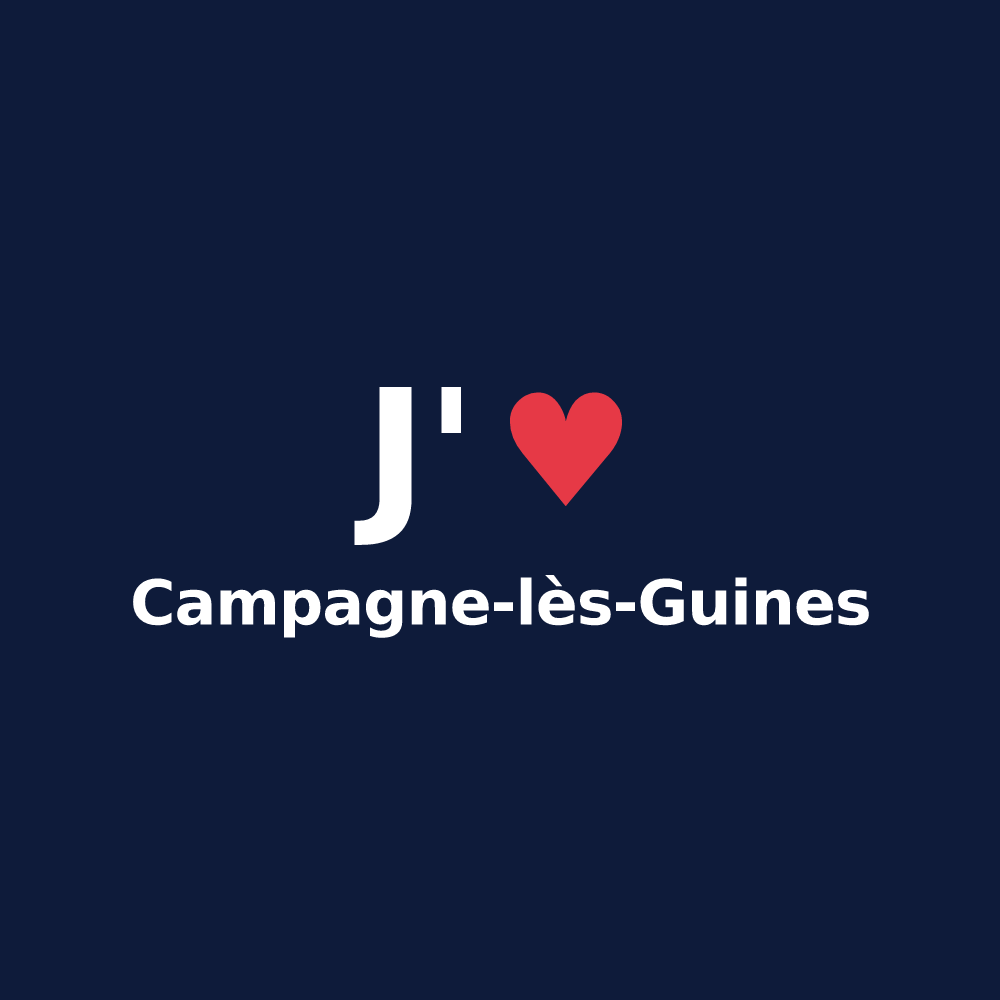 T-shirt personnalisé Campagne-lès-Guines — design J'aime Campagne-lès-Guines