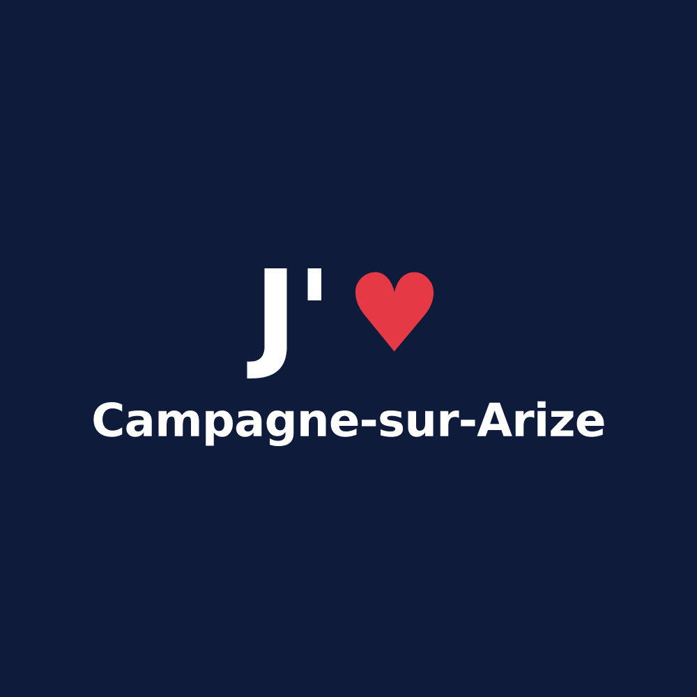 T-shirt personnalisé Campagne-sur-Arize — design J'aime Campagne-sur-Arize