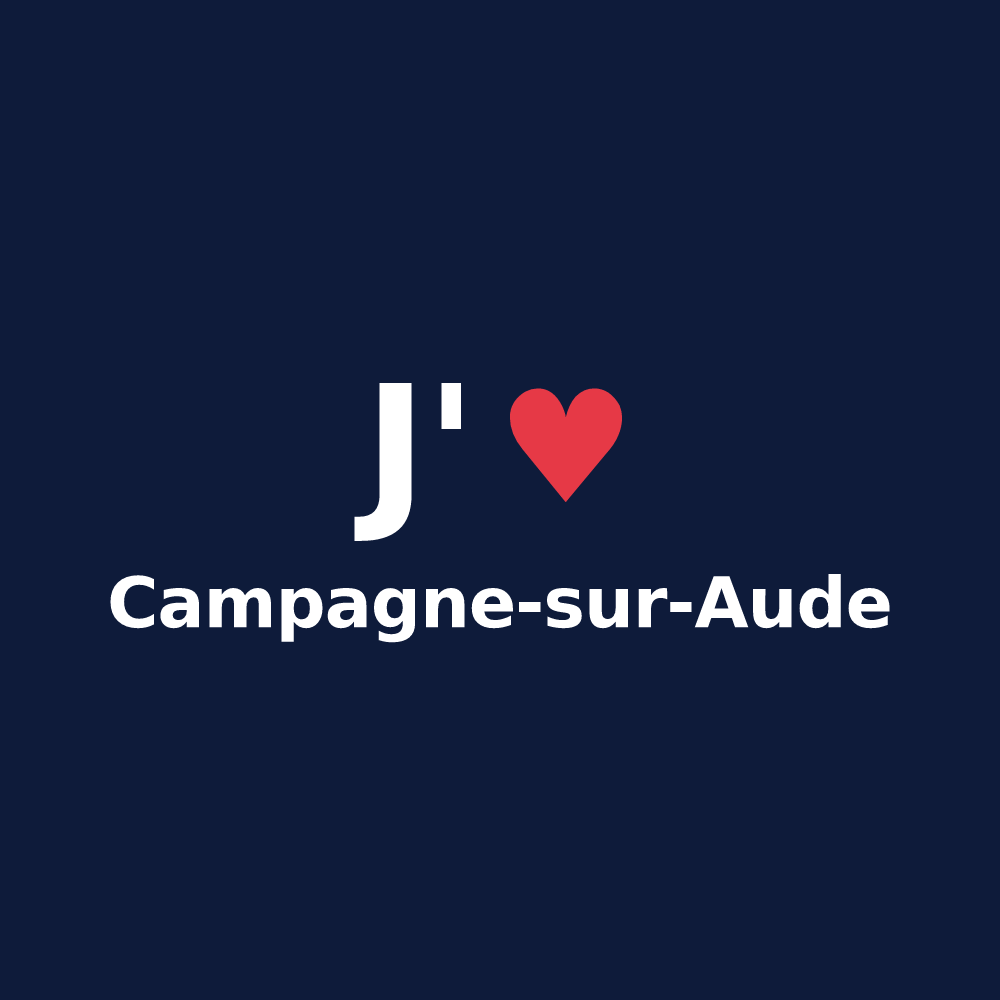 T-shirt personnalisé Campagne-sur-Aude — design J'aime Campagne-sur-Aude