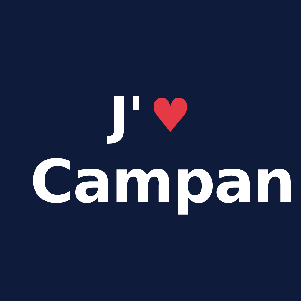 T-shirt personnalisé Campan — design J'aime Campan