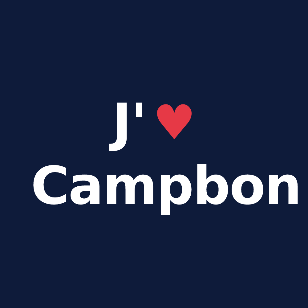T-shirt personnalisé Campbon — design J'aime Campbon