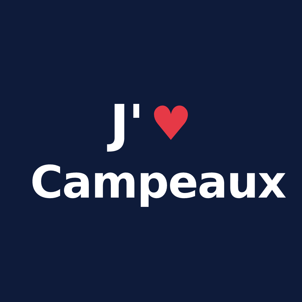 T-shirt personnalisé Campeaux — design J'aime Campeaux
