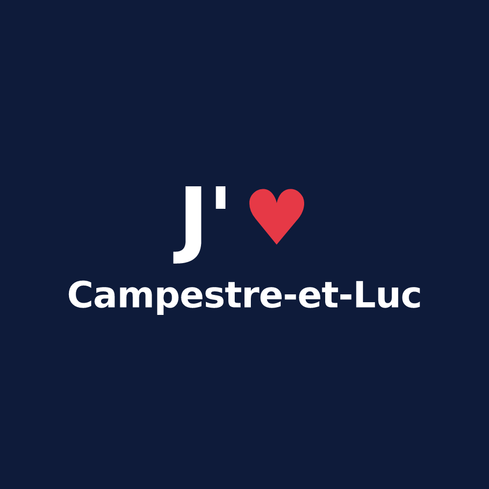 T-shirt personnalisé Campestre-et-Luc — design J'aime Campestre-et-Luc