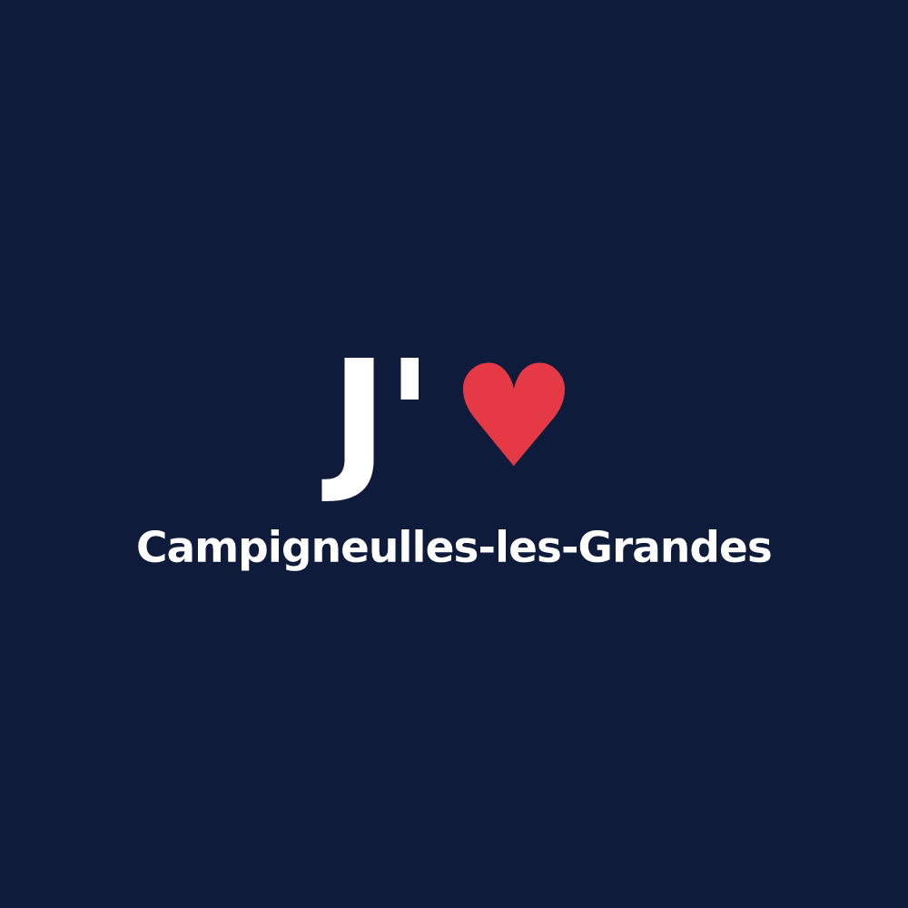 T-shirt personnalisé Campigneulles-les-Grandes — design J'aime Campigneulles-les-Grandes