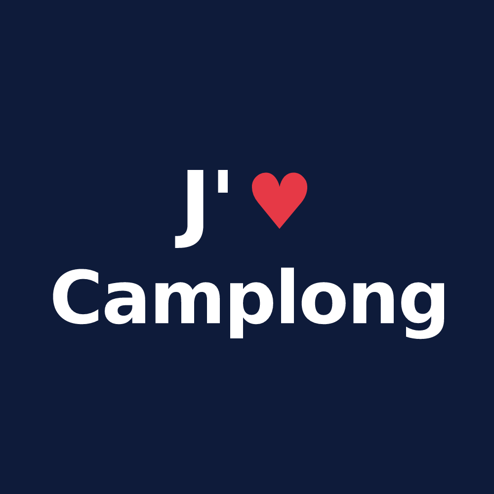 T-shirt personnalisé Camplong — design J'aime Camplong