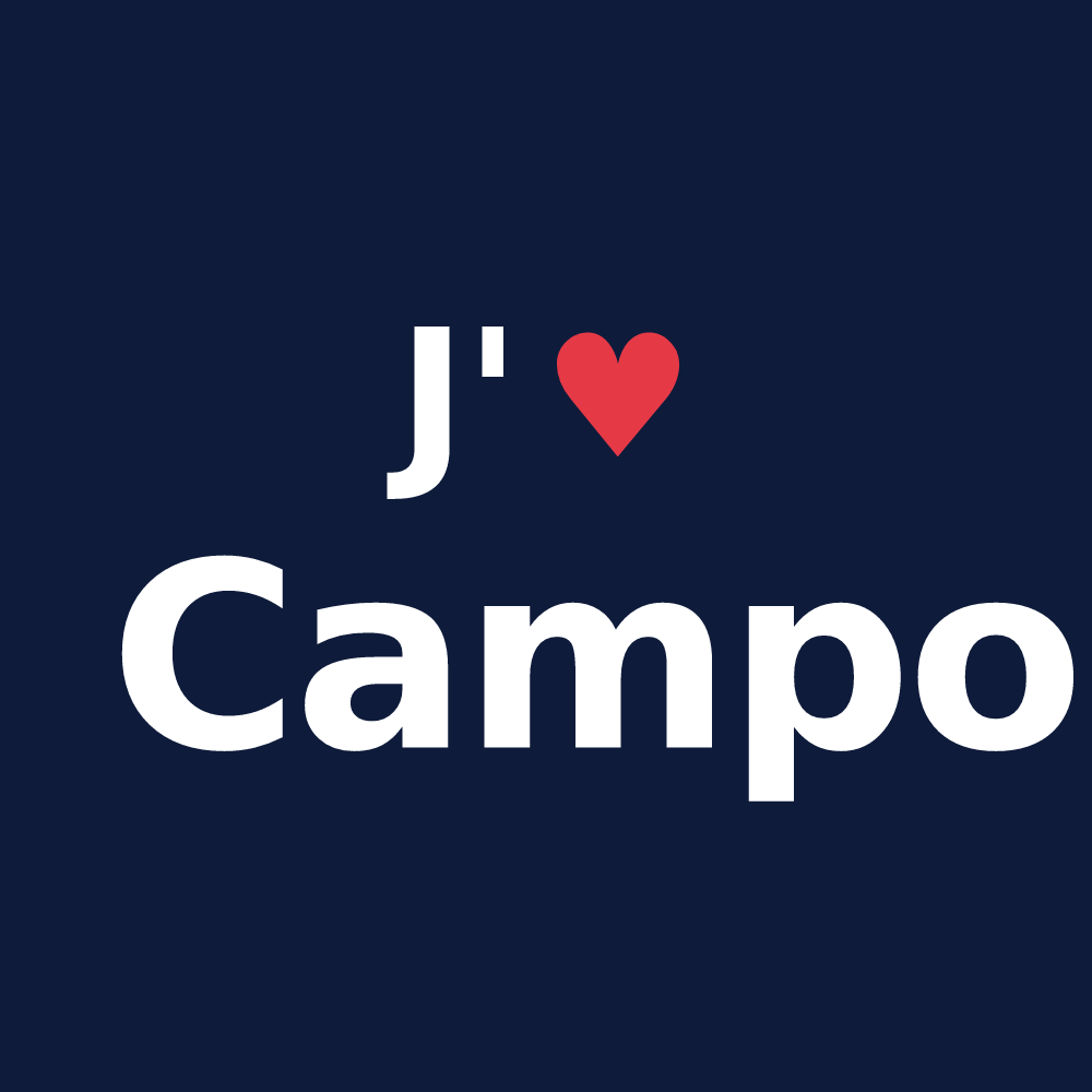 T-shirt personnalisé Campo — design J'aime Campo