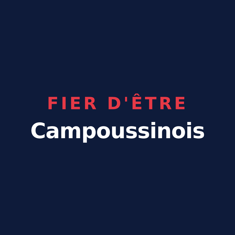 T-shirt « Fier d'être Campoussinois » — design pour Campoussy
